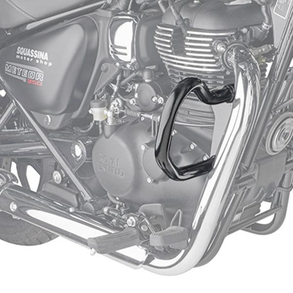 Kappa black tubular crash bars Royal Enfield Meteor 350 2021-2022