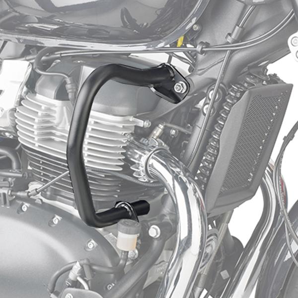 Kappa black tubular crash bars Royal Enfield Super Meteor 650 2023