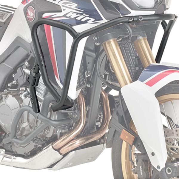 Kappa black high tubular crash bars Honda CRF1000L Africa Twin 2016-2017