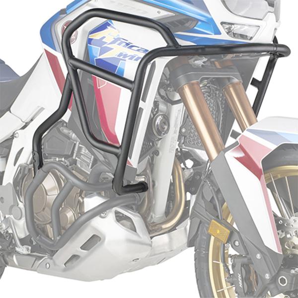 Kappa black high tubular crash bars Honda CRF1100L Africa Twin Adventure Sports 2020-2022