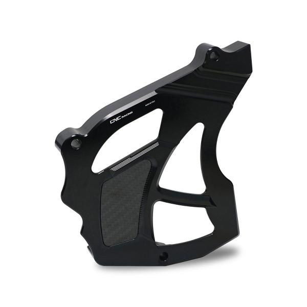 CNC Racing black aluminum front sprocket cover Mv Agusta Superveloce 800S 2021-2024