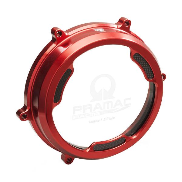 Carter frizione olio trasparente rosso CNC Racing Pramac Ducati Panigale 1199 2012-2014