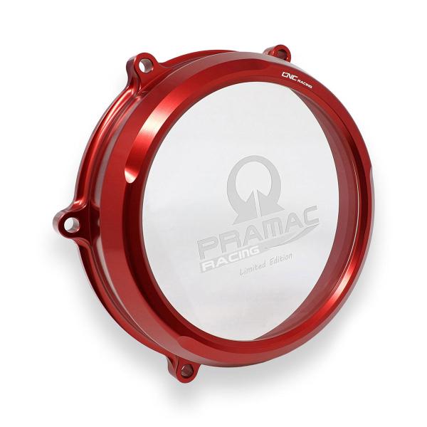 Carter frizione olio trasparente rosso CNC Racing Pramac Ducati Diavel V4 2023-2024