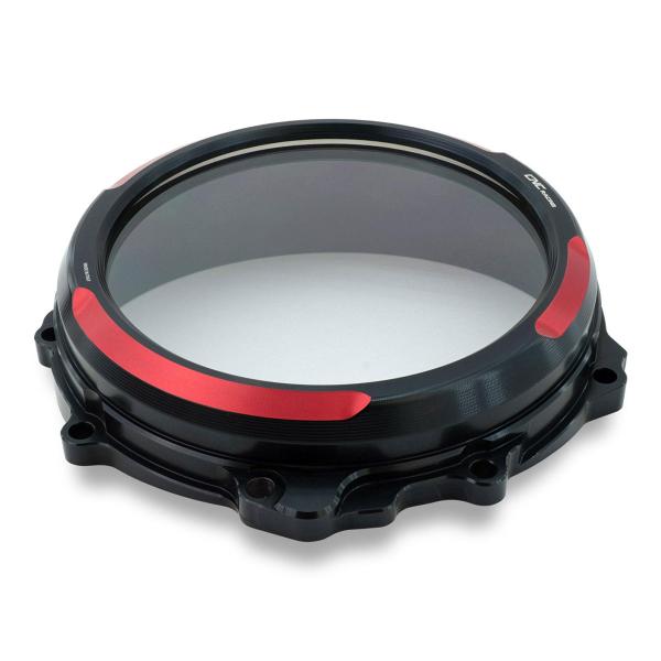Clear clutch cover CNC Racing black/red Mv Agusta Brutale 800RR 2017-2023