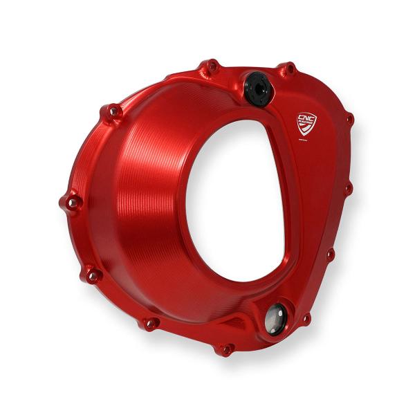 Carter frizione trasparente CNC Racing rosso Mv Agusta Brutale 1078 RR 2007-2011