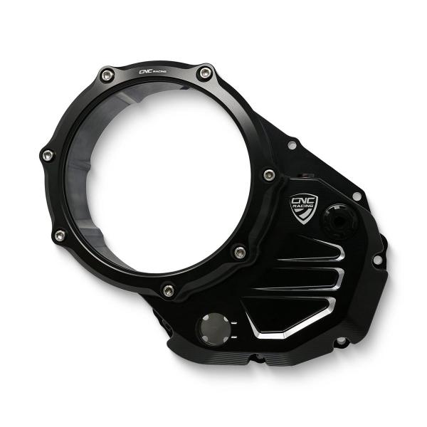 CNC Racing black clear oil clutch cover Ducati Hypermotard 796 2010-2012