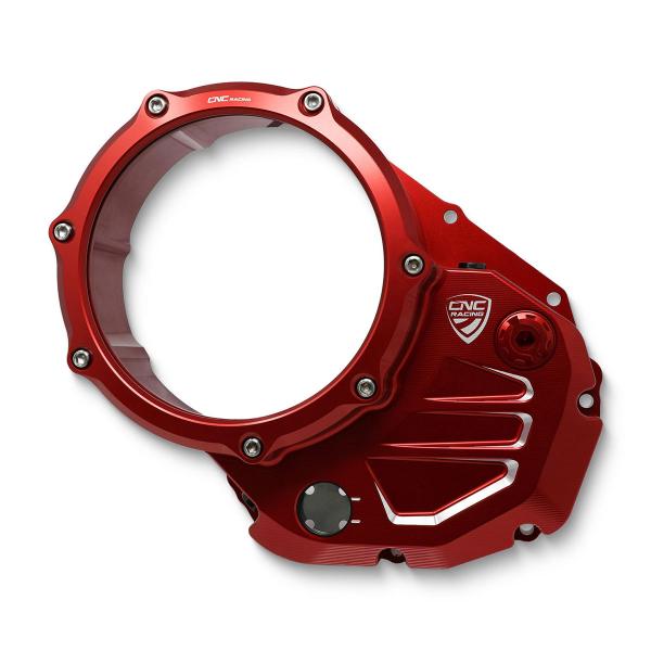 Carter frizione olio trasparente rosso CNC Racing Ducati 848 2008-2010