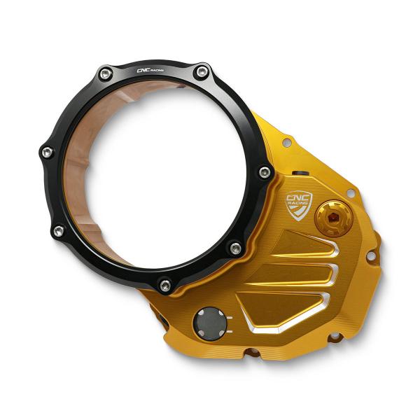 Carter frizione olio trasparente oro/nero CNC Racing Ducati Diavel 1200 2011