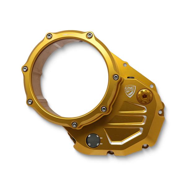 CNC Racing gold clear oil clutch cover Ducati Diavel 1200 2011