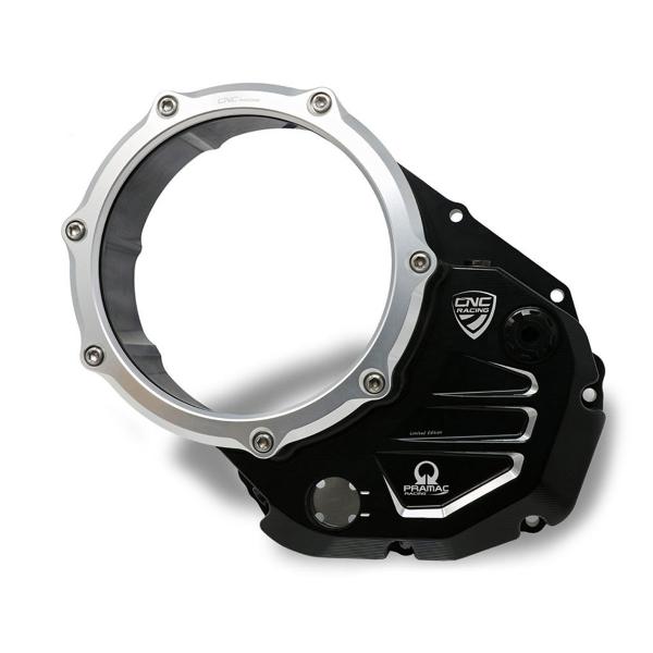 Carter frizione olio trasparente nero/argento CNC Racing Pramac Ducati Hypermotard 939 2016-2018