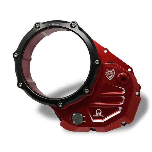 Carter frizione olio trasparente rosso/nero CNC Racing Pramac Ducati Hypermotard 939 2016-2018