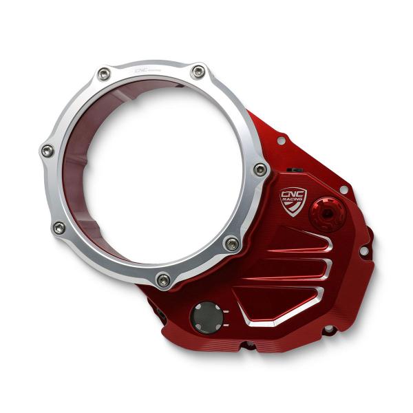 Carter frizione olio trasparente rosso/argento CNC Racing Pramac Ducati Hypermotard 939 2016-2018