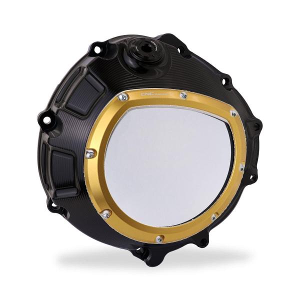 Clear clutch cover CNC Racing black/gold BMW S1000R 2014-2020