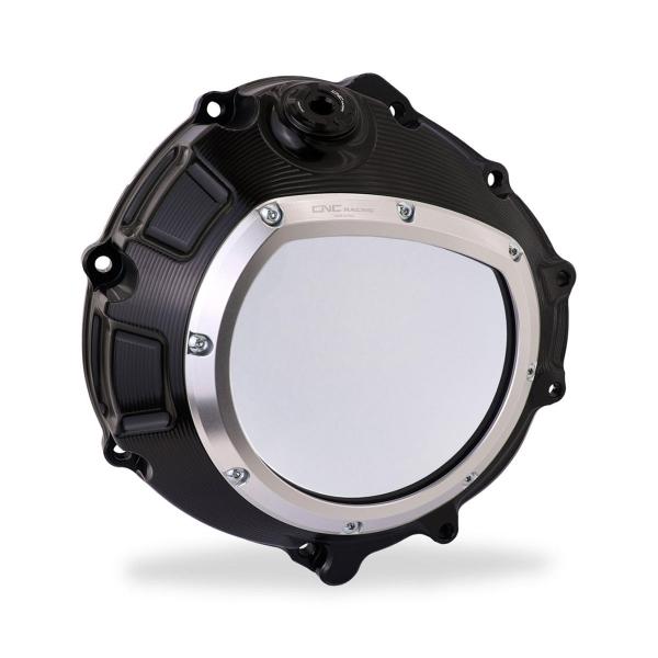 Clear clutch cover CNC Racing black/silver BMW S1000R 2014-2020