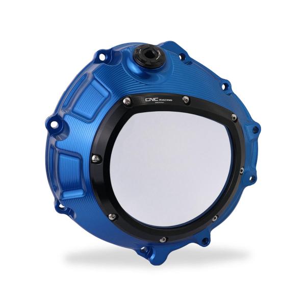Clear clutch cover CNC Racing blue/black BMW S1000R 2014-2020