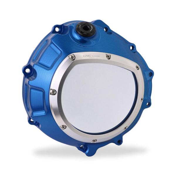 Clear clutch cover CNC Racing blue/silver BMW S1000R 2014-2020