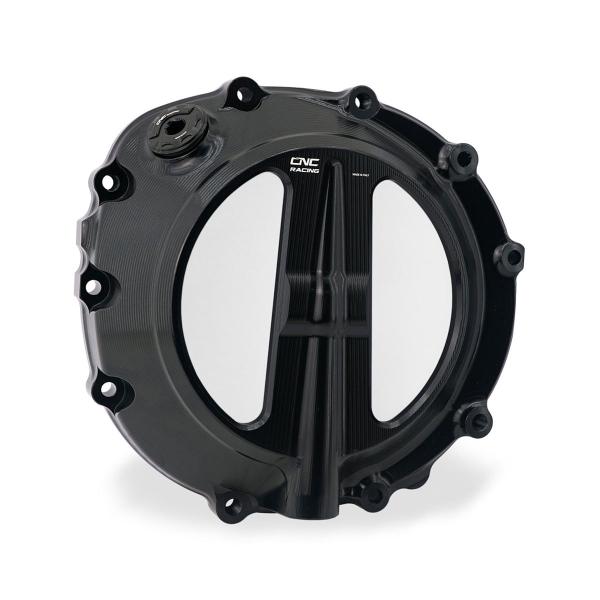 Clear clutch cover CNC Racing black BMW S1000R 2021-2023
