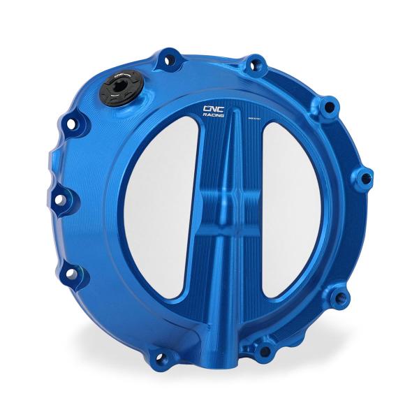 Clear clutch cover CNC Racing blue BMW S1000RR 2019-2023