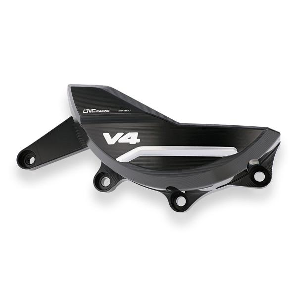 CNC Racing black/silver alternator cover protection Ducati Superleggera V4 2020-2021