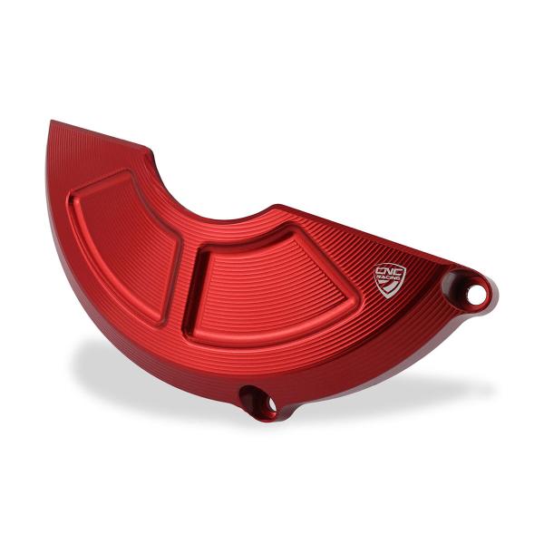CNC Racing red RPS alternator cover protection Aprilia RS660 2021-2022