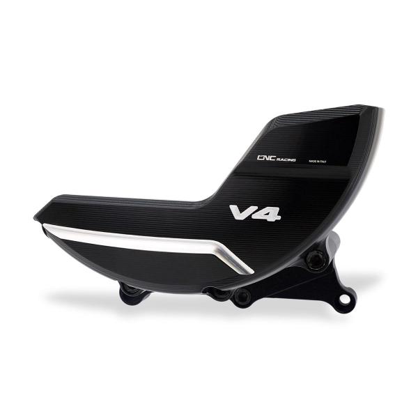 Protezione carter frizione CNC Racing Nero/Argento Ducati Streetfighter V4S 2020-2022