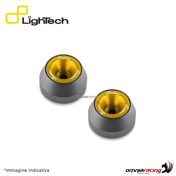 Protezione perni ruota anteriore+posteriore Lightech oro per Yamaha R6 2017-2020