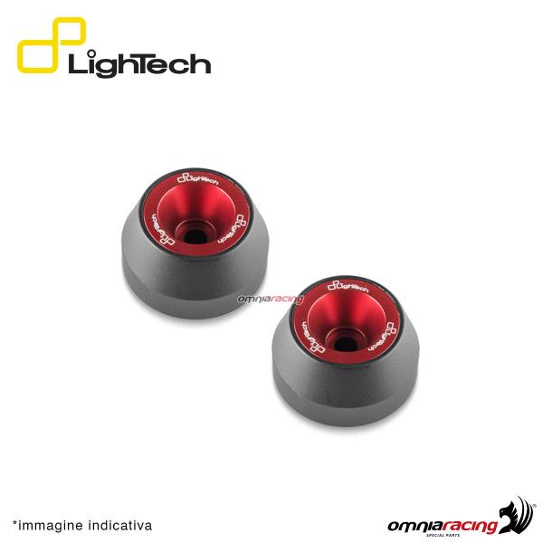 Wheel axle sliders  front Lightech red for Triumph Street Triple 675/R 2017>