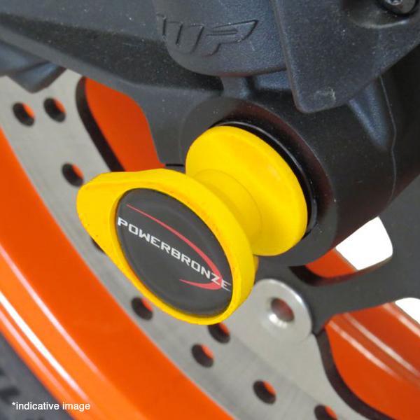 Kit Protezioni forcellone PowerBronze giallo Triumph Street Triple 675 2007-2011