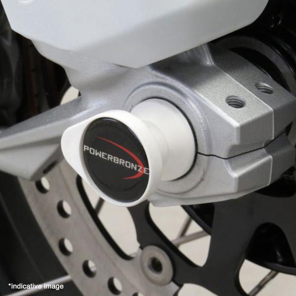 Kit protezioni forcella PowerBronze bianco Triumph Thruxton 1200 2016-2024