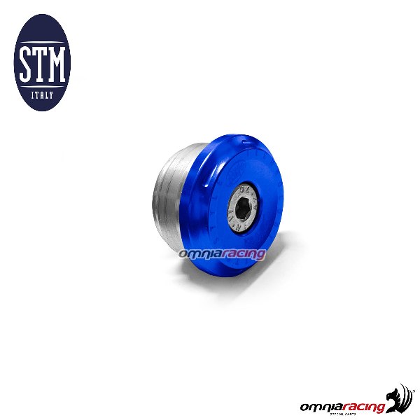 Tappo STM per protezione foro telaio diametro 20mm colore blu per Ducati