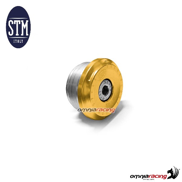 Tappo STM per protezione foro telaio diametro 21mm colore oro per Ducati