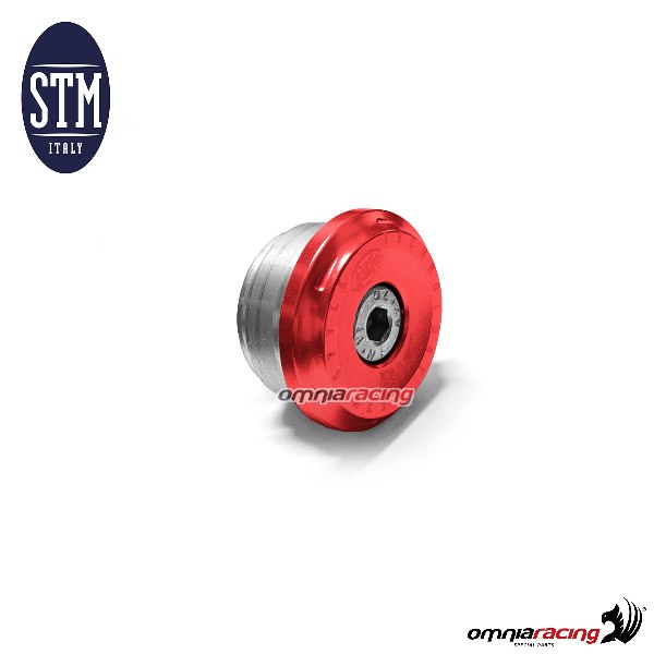 Tappo STM per protezione foro telaio diametro 14mm colore rosso per Ducati