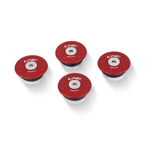 CNC Racing red frame caps Ducati Monster 900 1993-2000