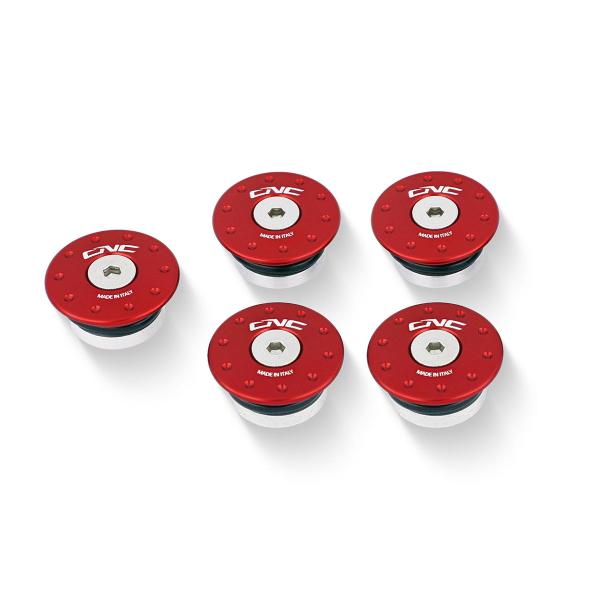 CNC Racing red frame caps Ducati 1098 2007-2008
