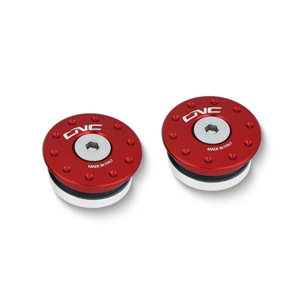 CNC Racing red frame caps Ducati Monster 796 2010-2014