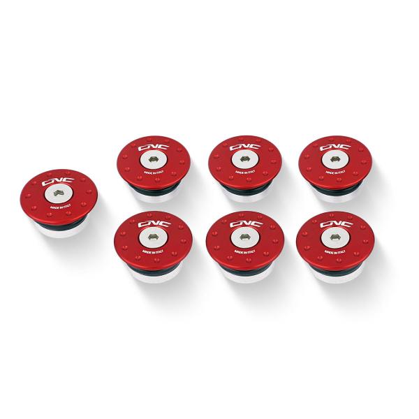 CNC Racing red frame caps Ducati Streetfighter 1098 2009-2014