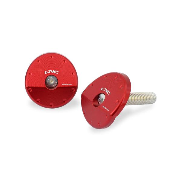 CNC Racing red inclined truss frame caps Ducati Multistrada 1200 2010-2014