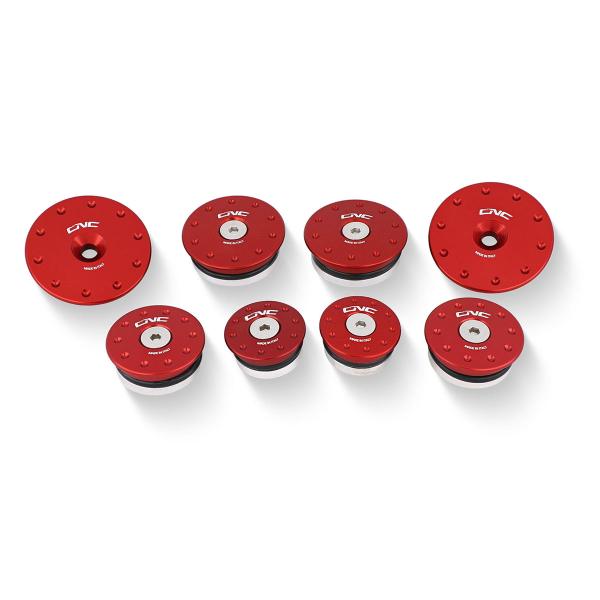 CNC Racing red frame caps Ducati Diavel 1200 2011-2018