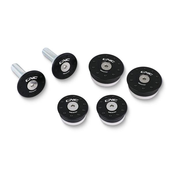 CNC Racing black frame caps Ducati Hypermotard 821 2013-2015