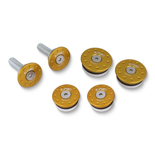 CNC Racing gold frame caps Ducati Hypermotard 821 2013-2015
