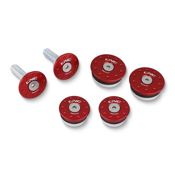 CNC Racing red frame caps Ducati Hypermotard 821 2013-2015