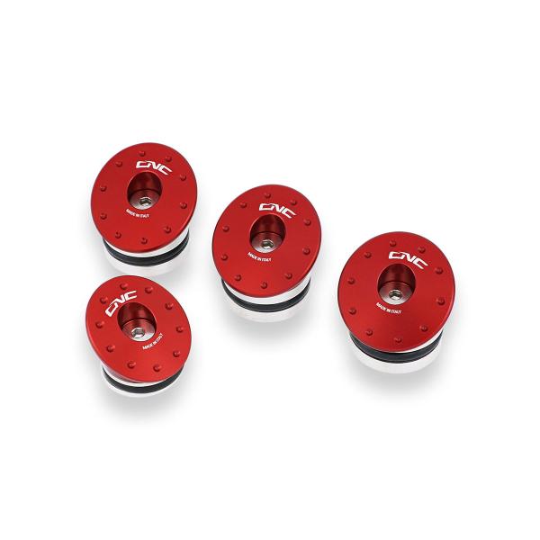 CNC Racing red frame caps Ducati Monster 821 2014-2020