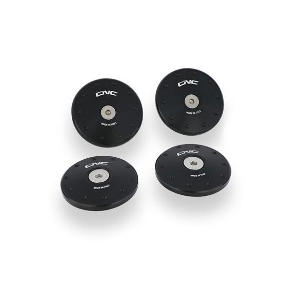 CNC Racing black large hole frame caps Ducati Multistrada 1260 2018-2020