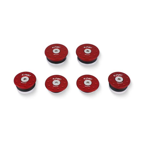 CNC Racing red frame cap kit Ducati Hypermotard 950 2019-2024
