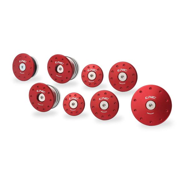 CNC Racing red frame cap kit Ducati Monster 937 2021-2024