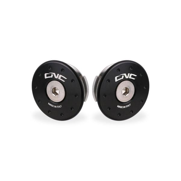 CNC Racing black small hole frame caps Ducati Multistrada V4 2021-2024