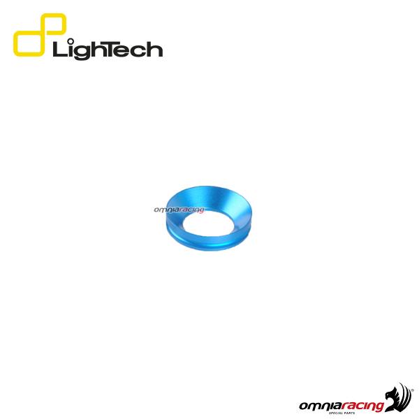 Lightech coppia di anelli in alluminio per protezione telaio / tamponi paratelaio colore blu