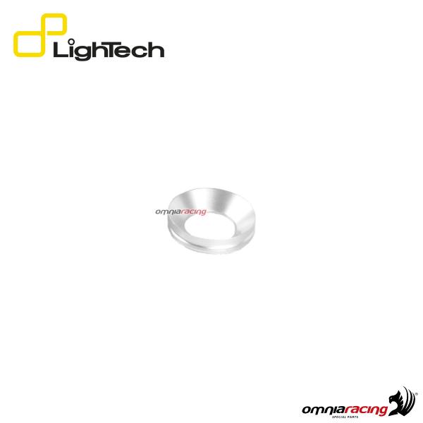 Lightech coppia di anelli in alluminio per protezione telaio / tamponi paratelaio colore argento