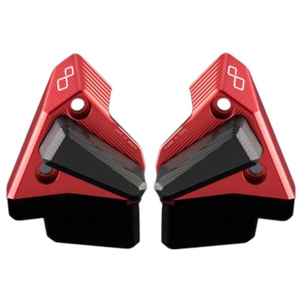 Coppia protezione telaio Lightech tamponi paratelaio Rosso Kawasaki Z800 2013-2016