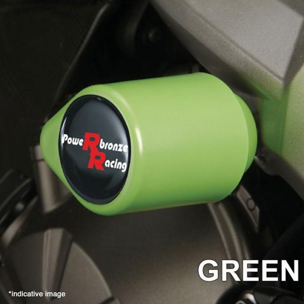 Coppia tamponi telaio PowerBronze verdi Kawasaki ZX10R 2004-2005